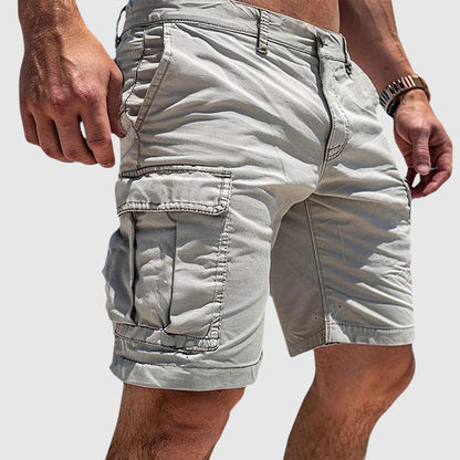 Heren cargoshorts met opbergzakken en rechte zoom Modehuis-Nederland