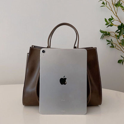 Tote tas voor dames  Grote gestructureerde schoudertas met dubbele handvatten
