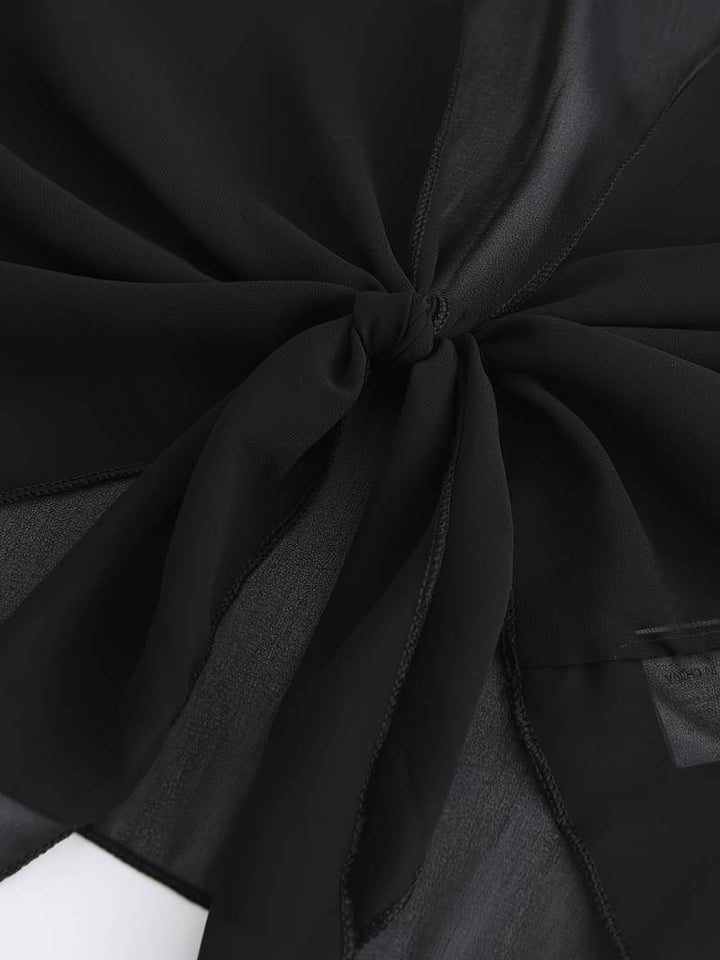Detail van de strik in Zwart