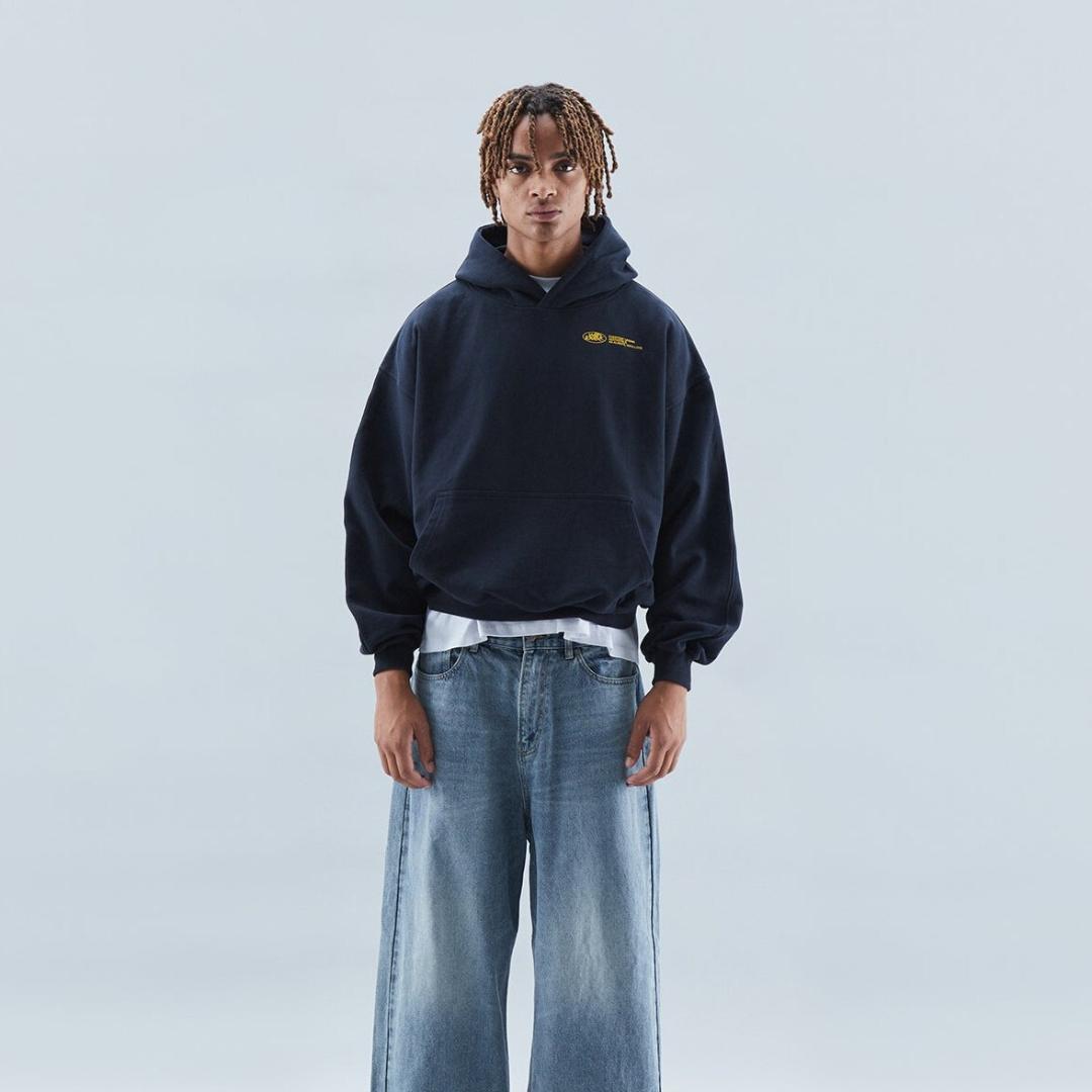 Unisex Oversized Cropped Hoodie Trui