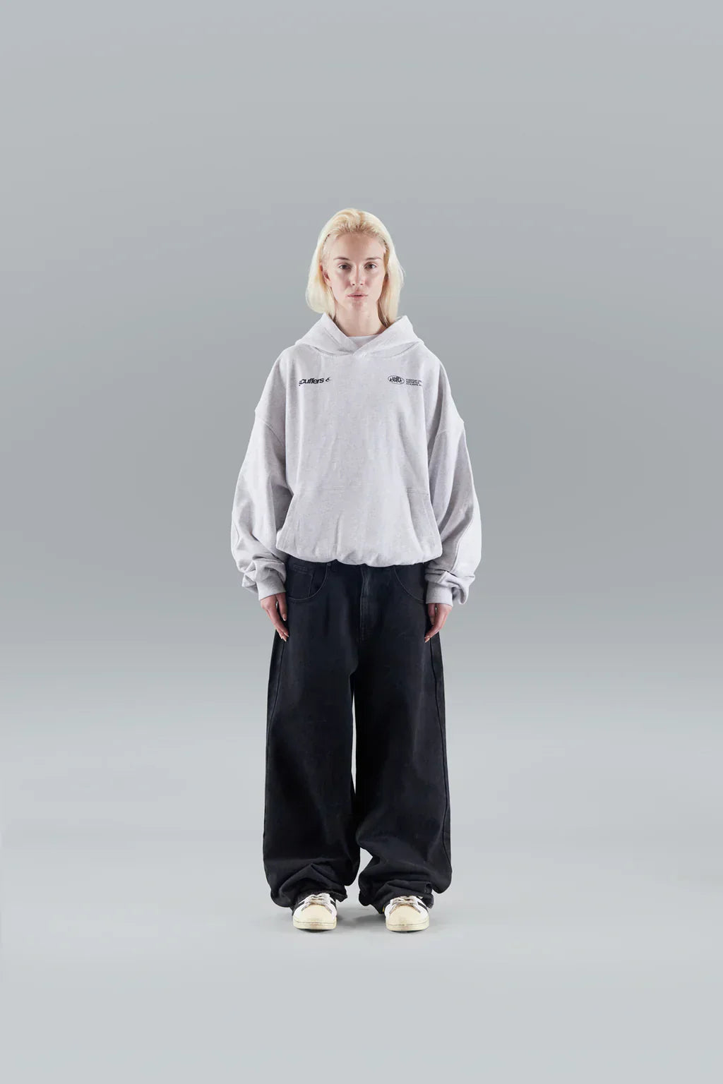 Unisex Oversized Cropped Hoodie Trui