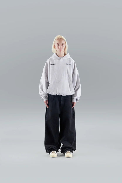 Unisex Oversized Cropped Hoodie Trui