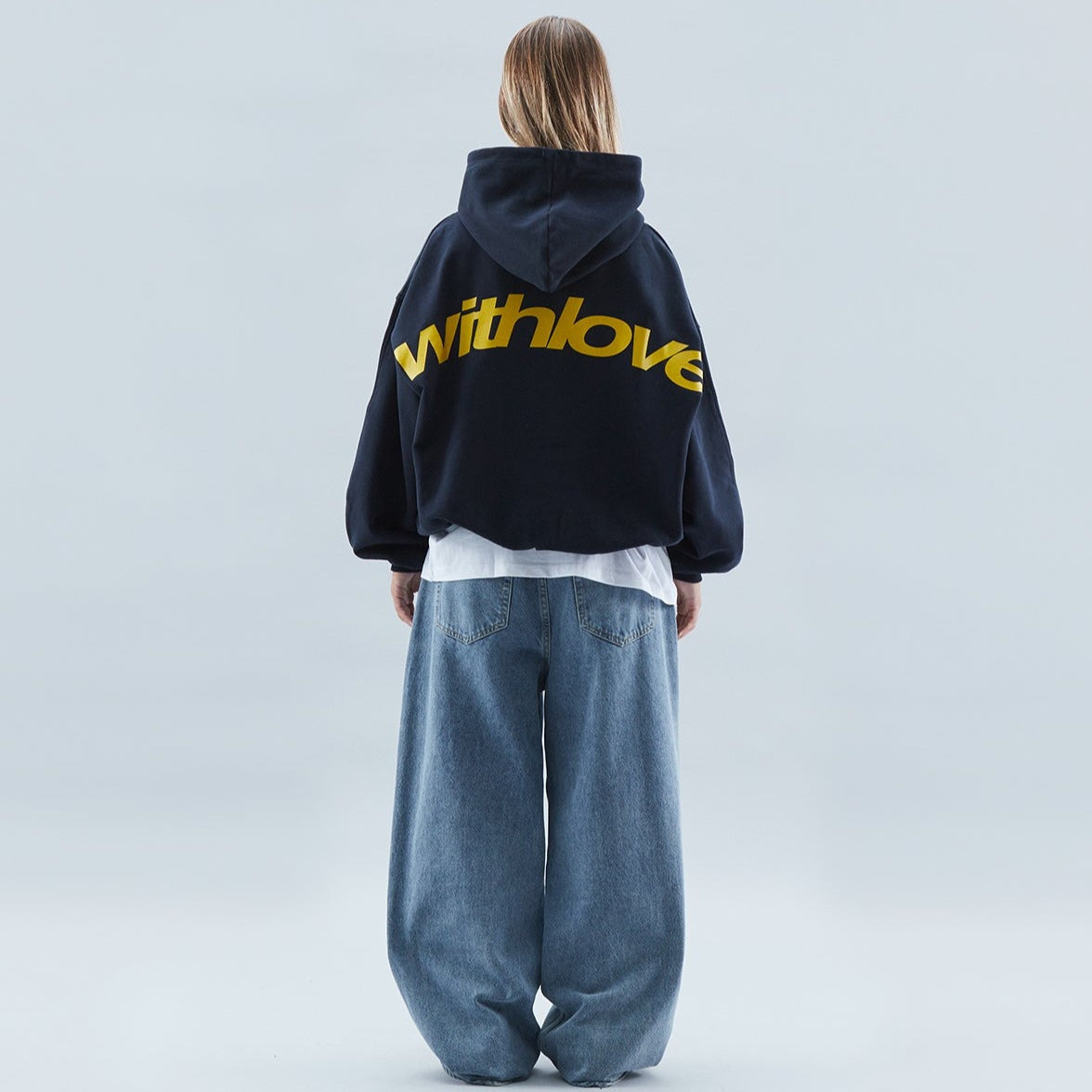 Unisex Oversized Cropped Hoodie Trui