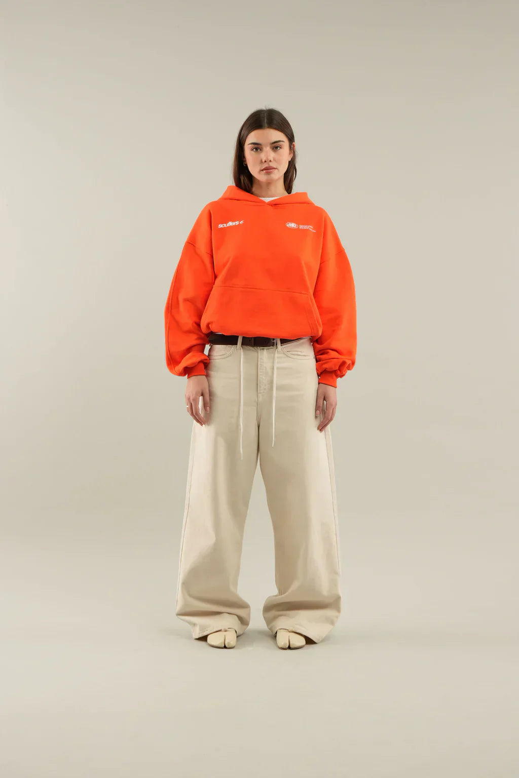 Unisex Oversized Cropped Hoodie Trui