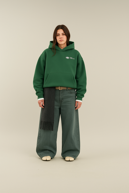 Unisex Oversized Cropped Hoodie Trui