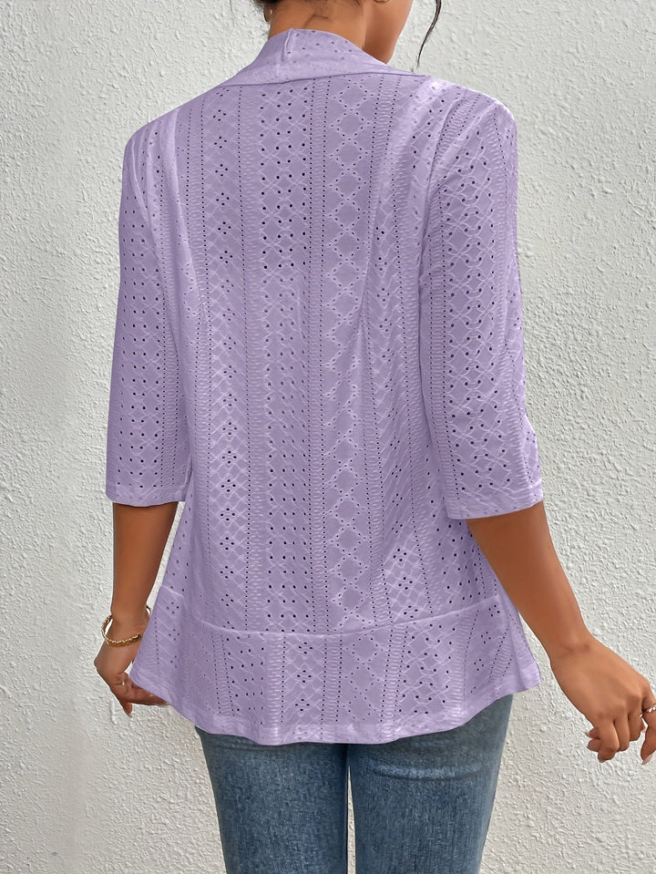 Dames vest met opengewerkt dessin - afbeelding 8