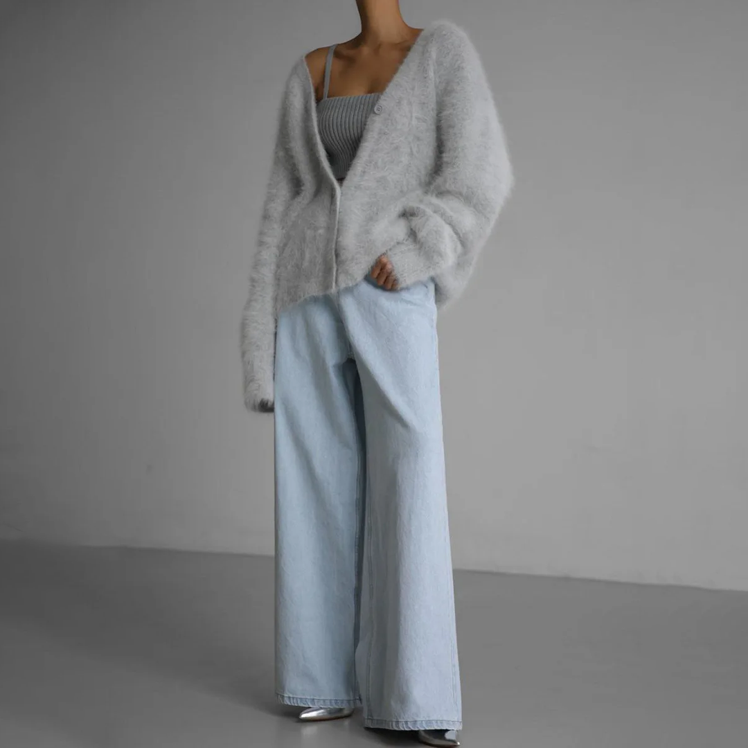 Dames vest met zachte pluizige structuur - afbeelding 5