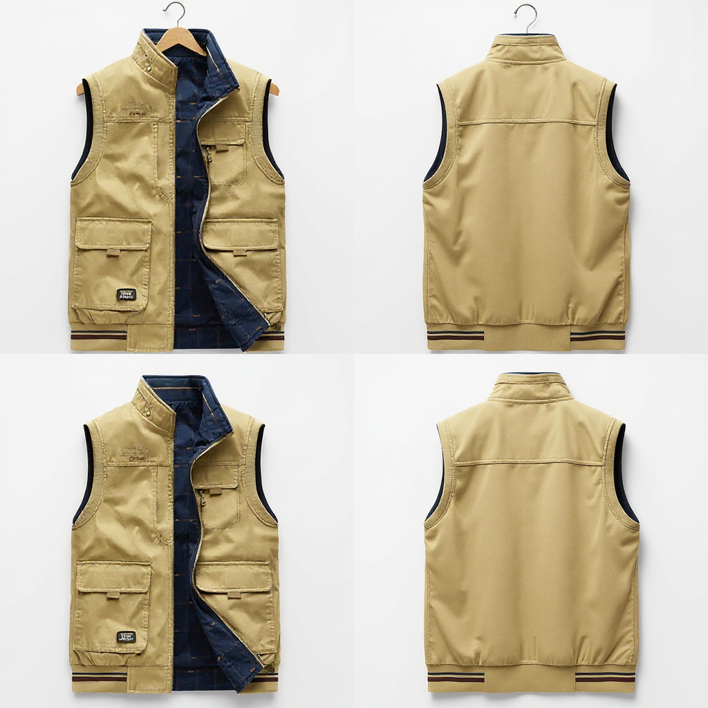 Heren Vest Met Moderne Pasvorm En Open Draagwijze detailfoto 5
