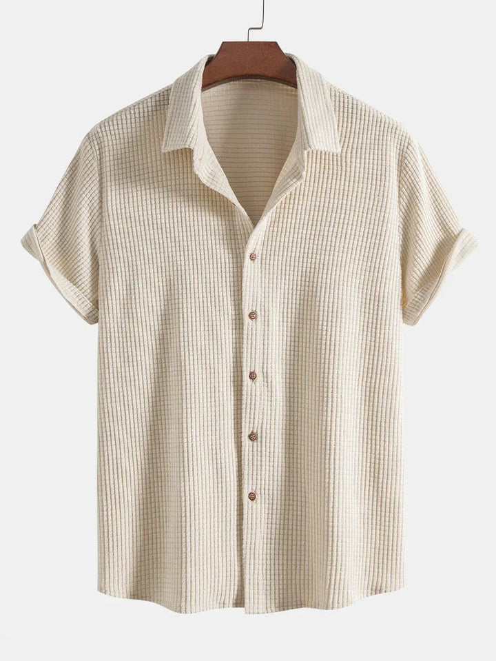 Heren Zomerset Met Ribpatroon En Korte Mouwen detailfoto 4