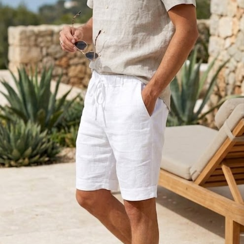 Zomershorts voor heren met trekkoord Losse pasvorm Modehuis-Nederland