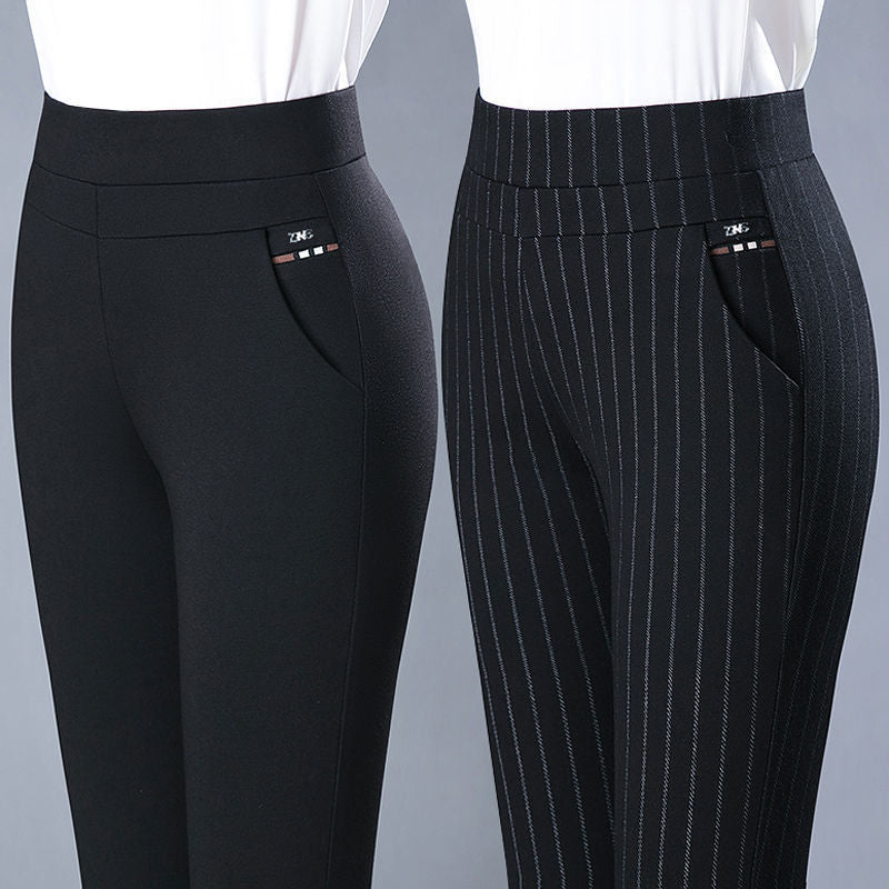 Dames Comfortabele Slim Fit Broek Met Hoge Taille En Stretch detailfoto 7