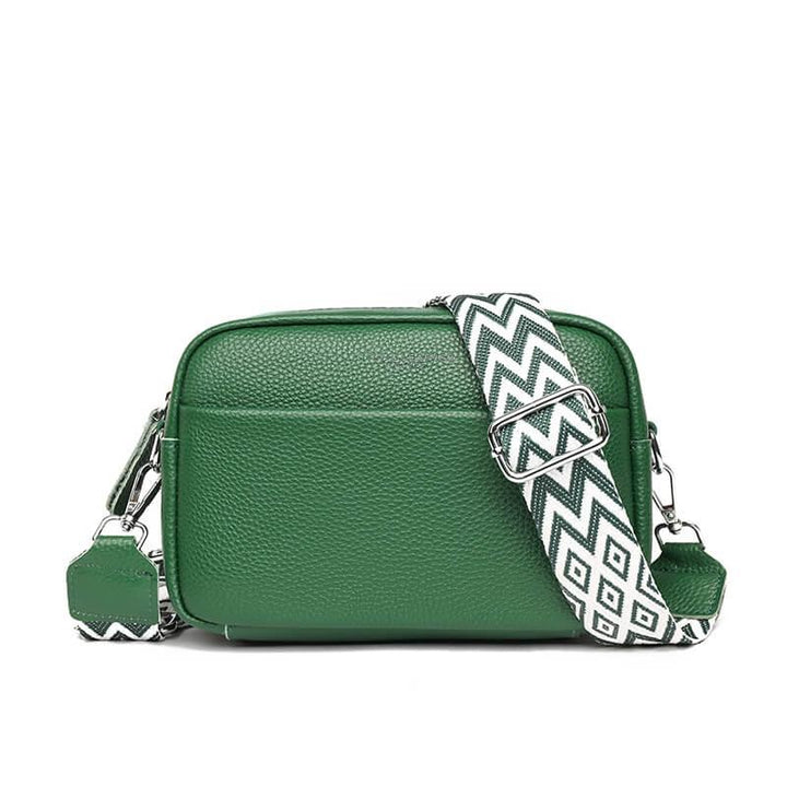 Dames leren crossbody tas met verstelbare schouderriem 12