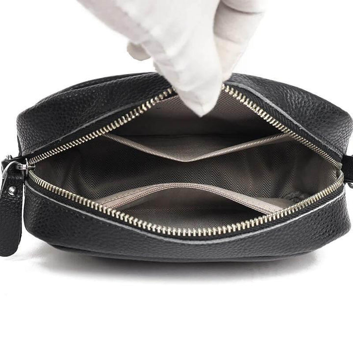 Dames leren crossbody tas met verstelbare schouderriem 3