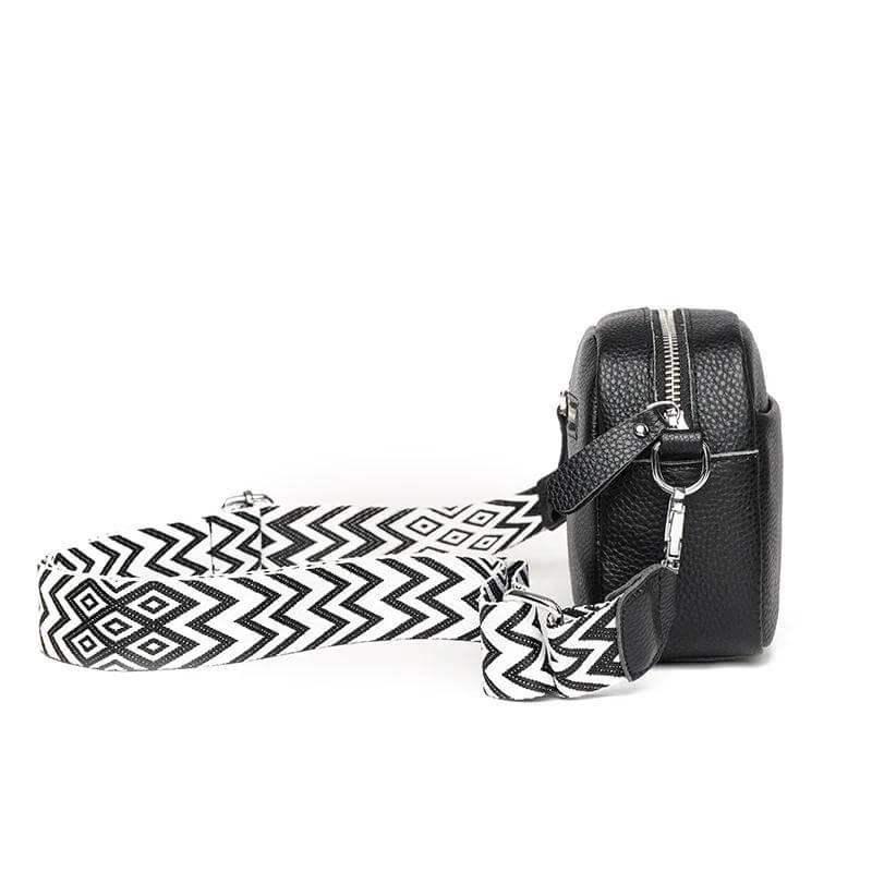 Dames leren crossbody tas met verstelbare schouderriem 7