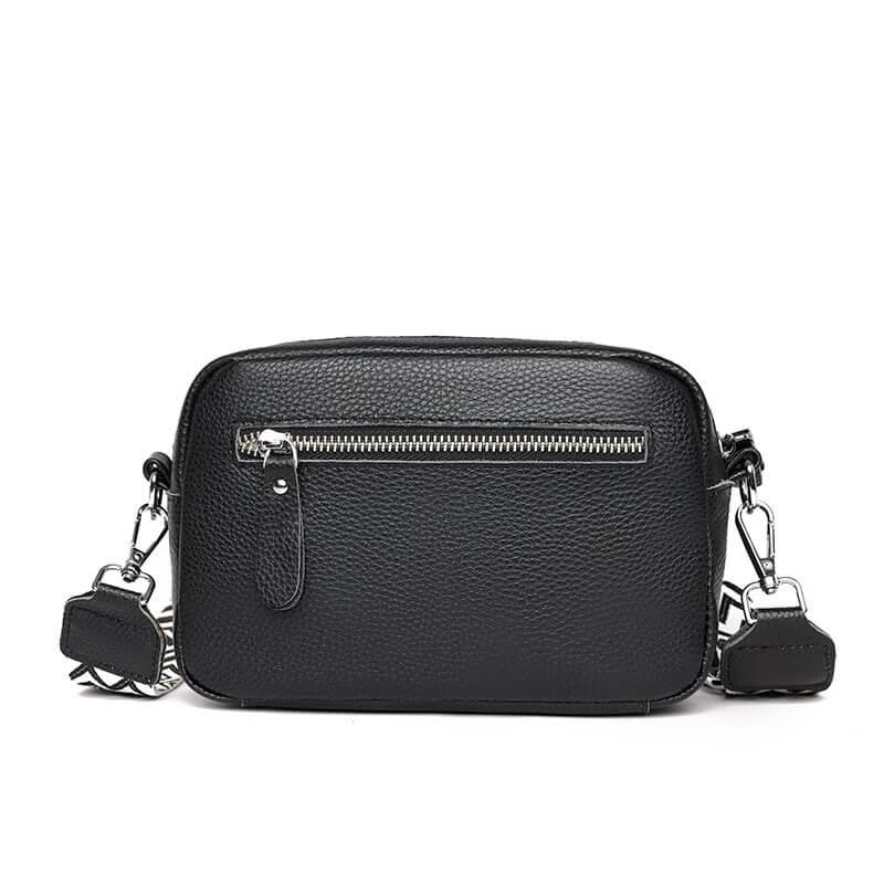 Dames leren crossbody tas met verstelbare schouderriem 8