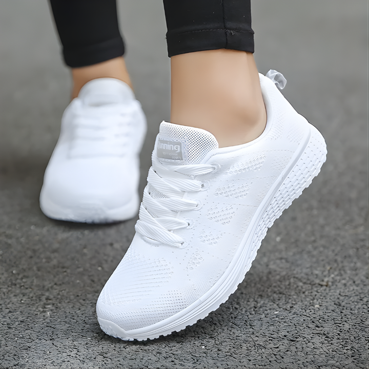 Dames sneakers met ademende voering en geprofileerde zool - afbeelding 4