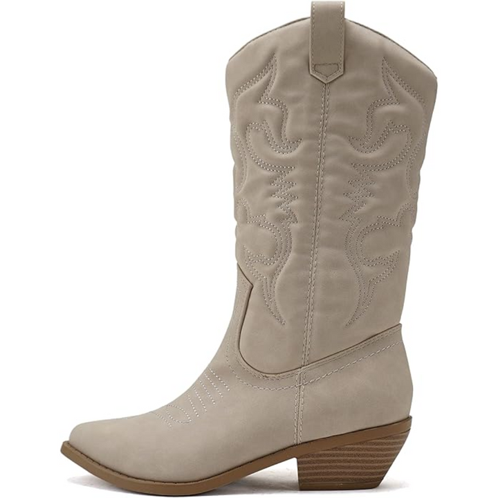 Dames kniehoge cowboylaarzen met puntige neus - afbeelding 12