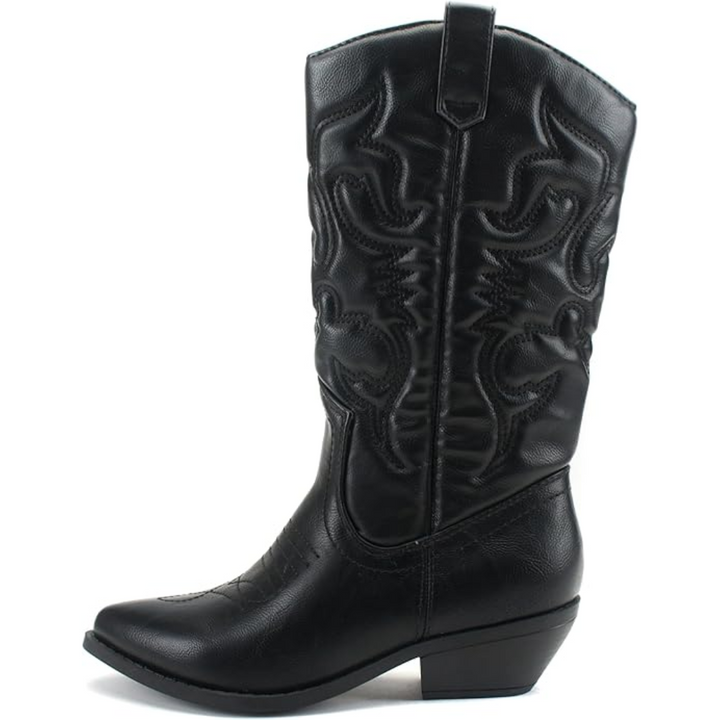 Dames kniehoge cowboylaarzen met puntige neus - afbeelding 6