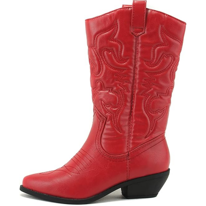 Dames kniehoge cowboylaarzen met puntige neus - afbeelding 7
