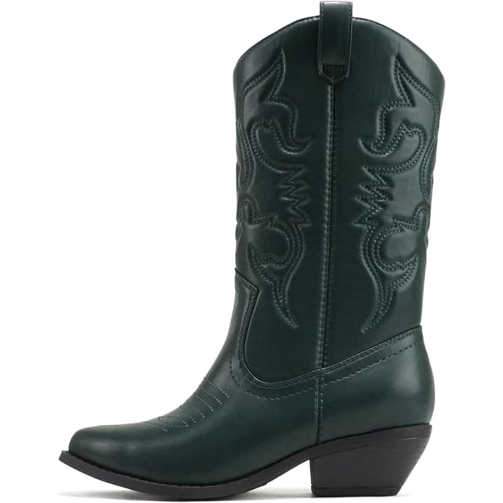 Dames kniehoge cowboylaarzen met puntige neus - afbeelding 8