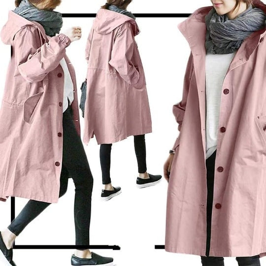 Dames wind- en waterdichte trenchcoat - afbeelding 2