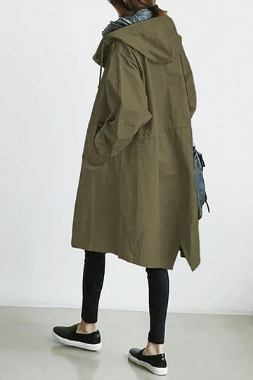 Dames wind- en waterdichte trenchcoat - afbeelding 3