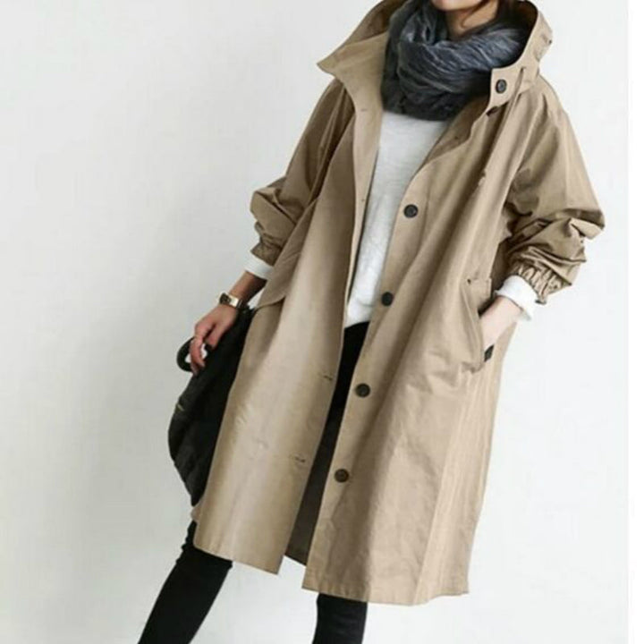 Dames wind- en waterdichte trenchcoat - afbeelding 4