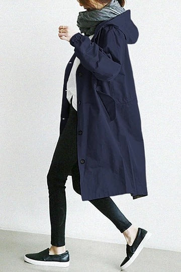 Dames wind- en waterdichte trenchcoat - afbeelding 6