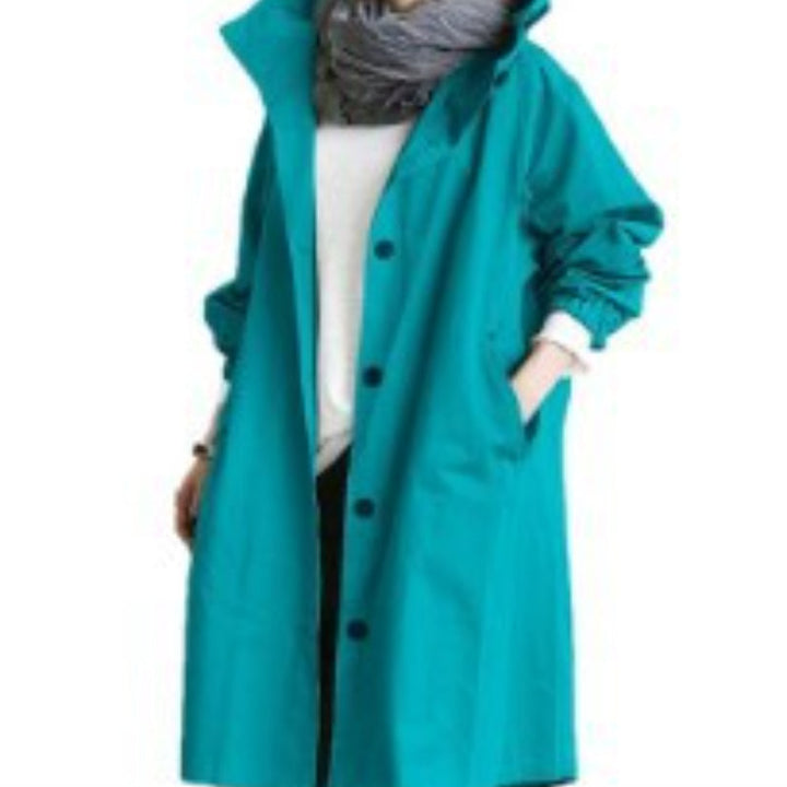 Dames wind- en waterdichte trenchcoat - afbeelding 9