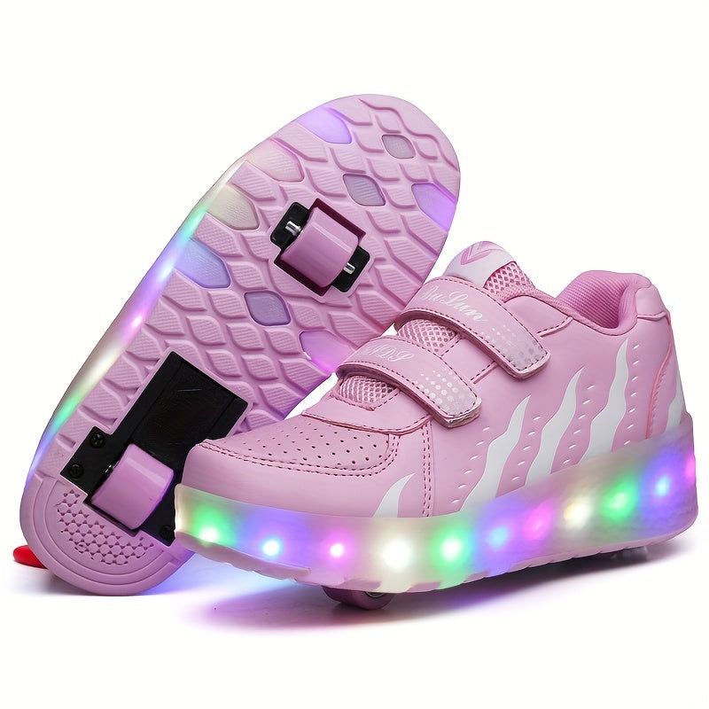 Kinderen led sneakers met afneembare wieltjes 7