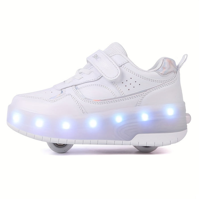 Kindersneakers met uitneembare wieltjes en led zolen 6