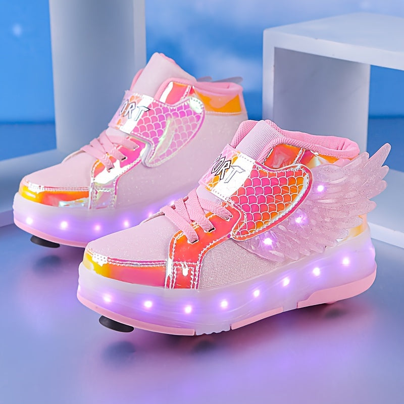 Kinderen rolschaats sneakers met oplaadbare ledverlichting 3