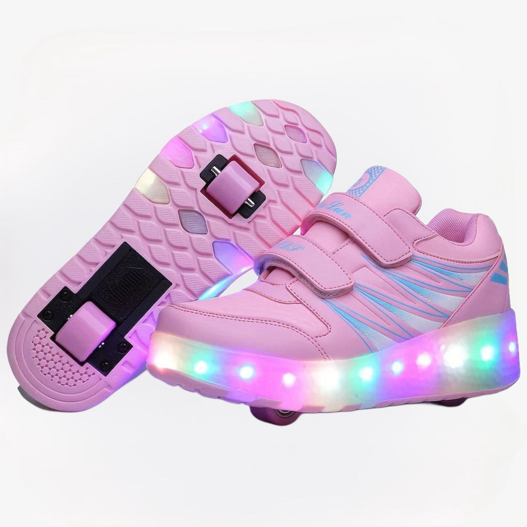 Kinderen led sneakers met afneembare wieltjes