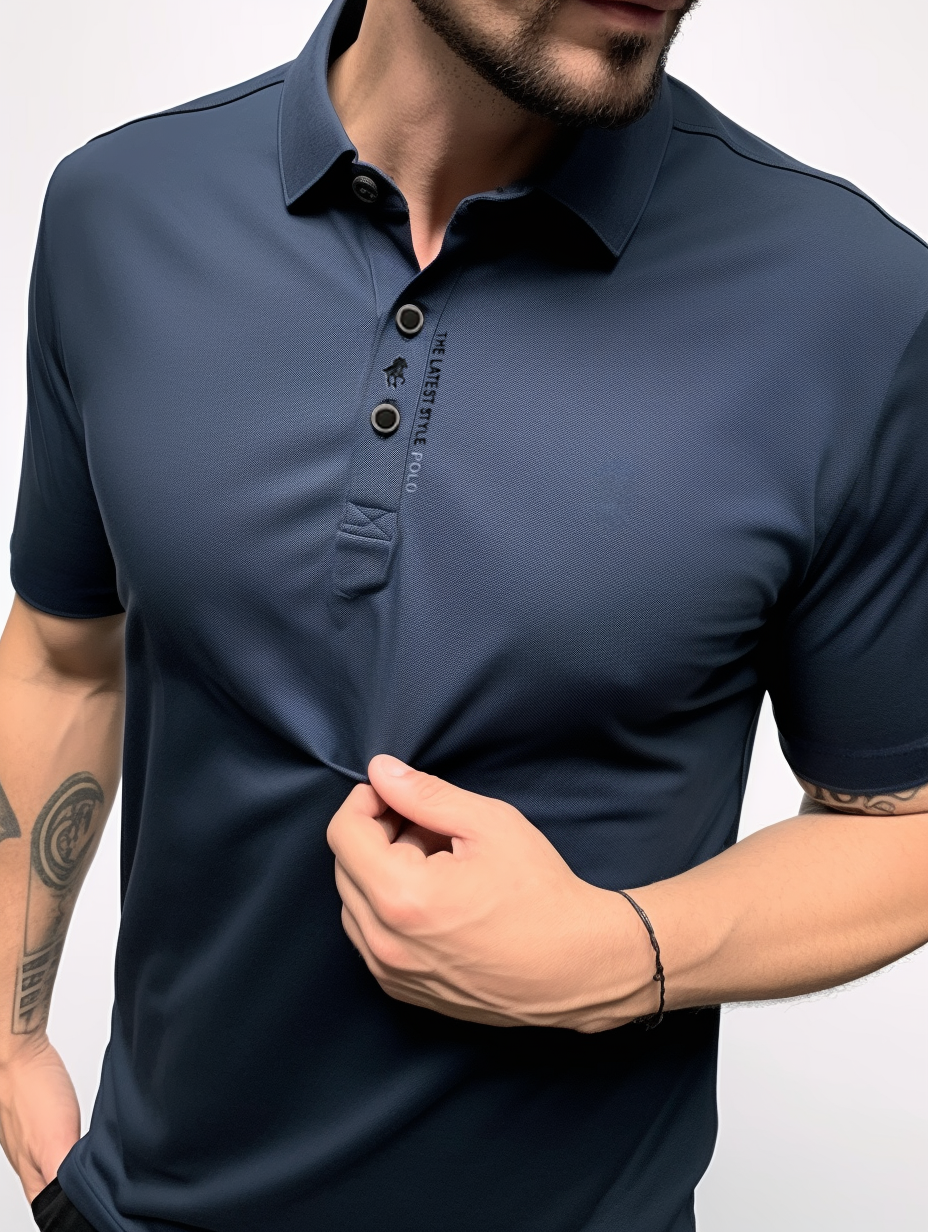 Heren strijkvrij poloshirt met korte mouwen - afbeelding 4