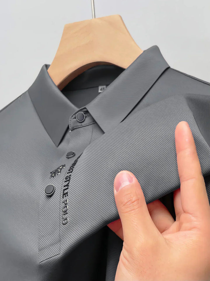 Heren strijkvrij poloshirt met korte mouwen - afbeelding 8