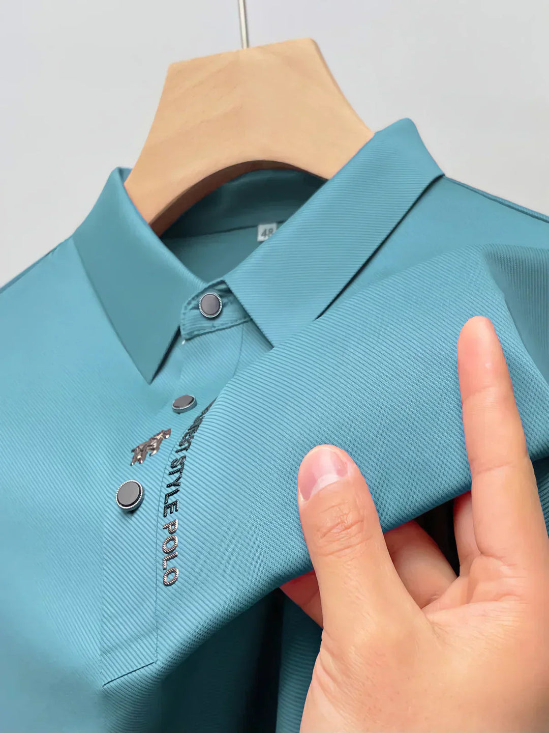 Heren strijkvrij poloshirt met korte mouwen - afbeelding 9