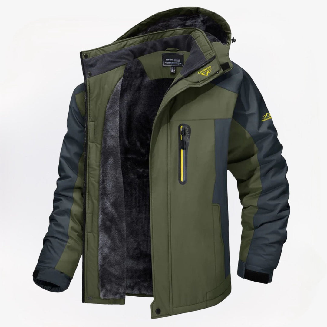 Heren outdoor winterjas met capuchon en meerdere zakken