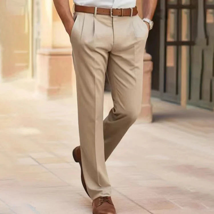 Zakelijke pantalon voor heren in beige
