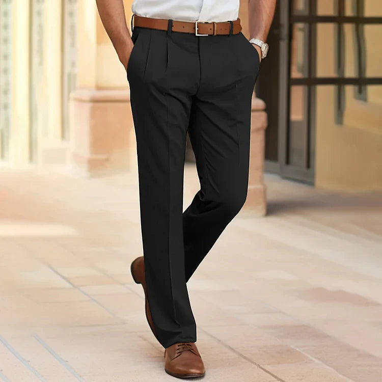 Zakelijke pantalon voor heren in zwart