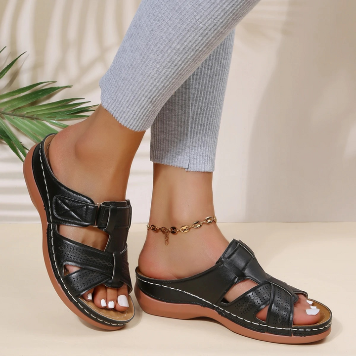 Dames sandalen met gevormd voetbed