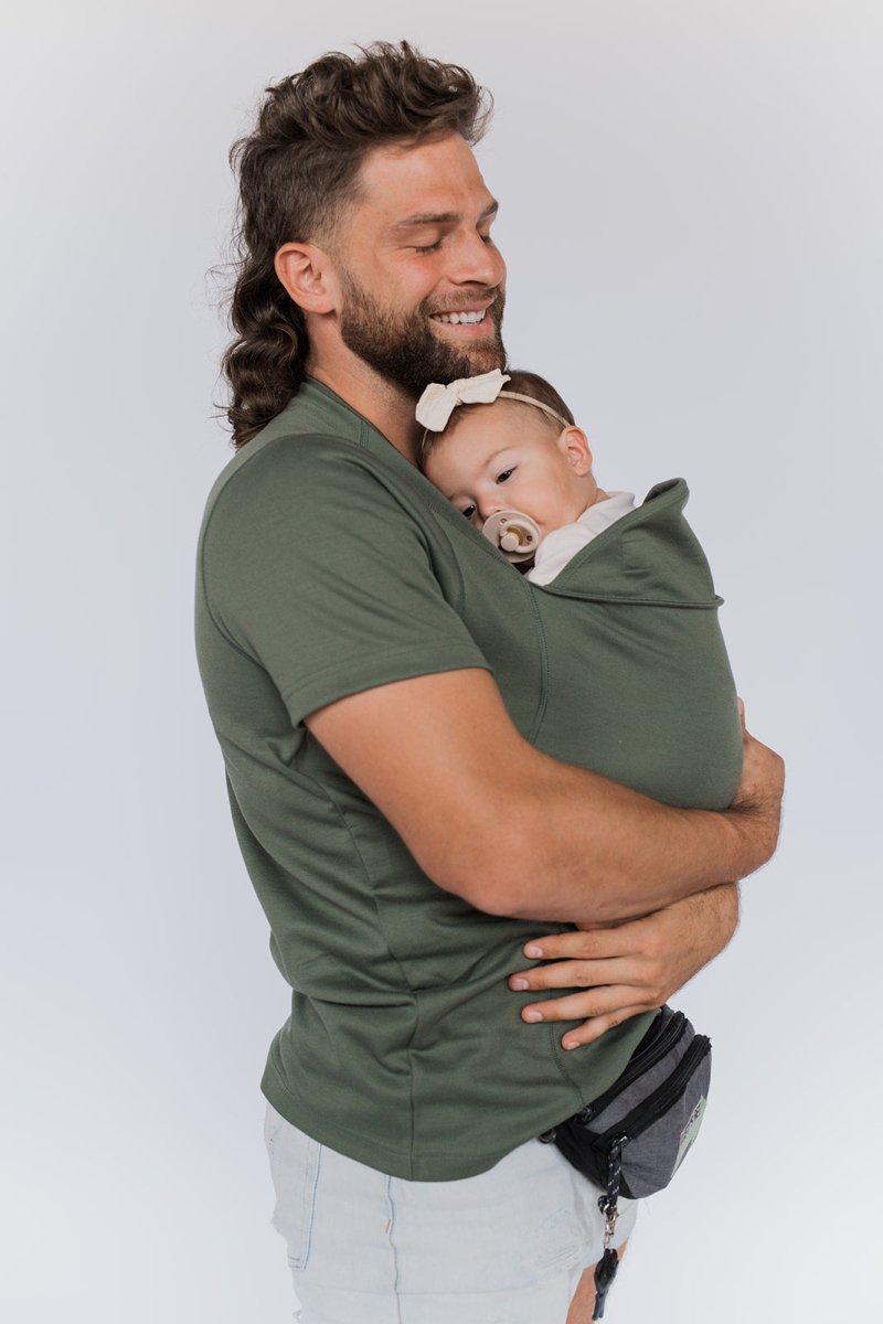 Unisex draagshirt voor ouders met elastische voorpanden 7