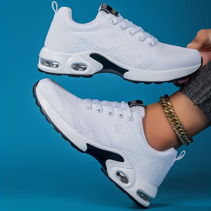 Dames sneakers met luchtkussenzool en ademend bovenwerk